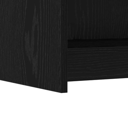 Dressoir Zwart eiken 75 x 36 x 80 cm Bewerkt hout