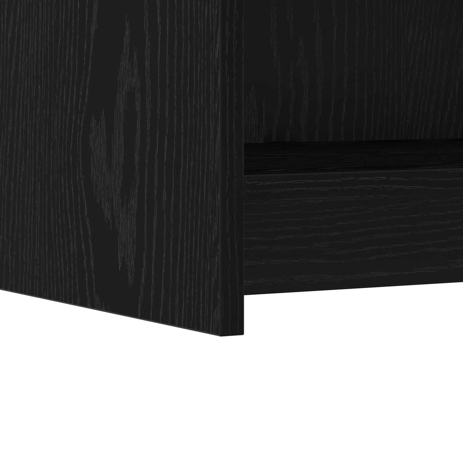 Dressoir Zwart eiken 75 x 36 x 80 cm Bewerkt hout