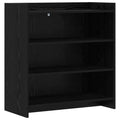 Sideboard Black oak 75 x 36 x 80 cm Engineered wood