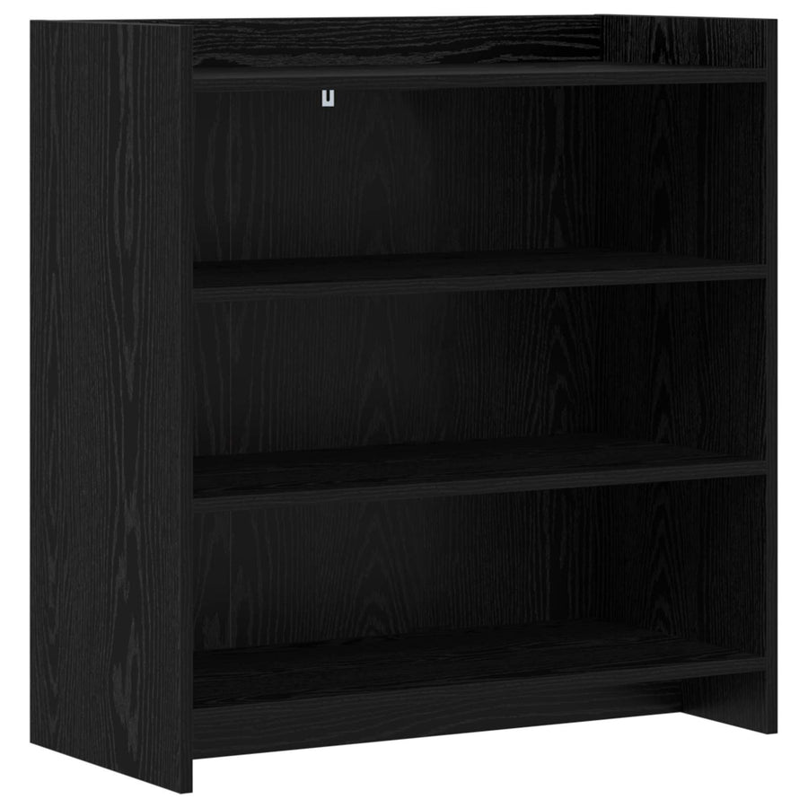 Dressoir Zwart eiken 75 x 36 x 80 cm Bewerkt hout