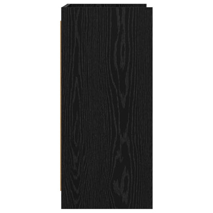 Dressoir Zwart eiken 75 x 36 x 80 cm Bewerkt hout