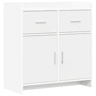 Dressoir 75x36x80 cm wit bewerkt hout