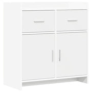 Dressoir 75x36x80 cm wit bewerkt hout