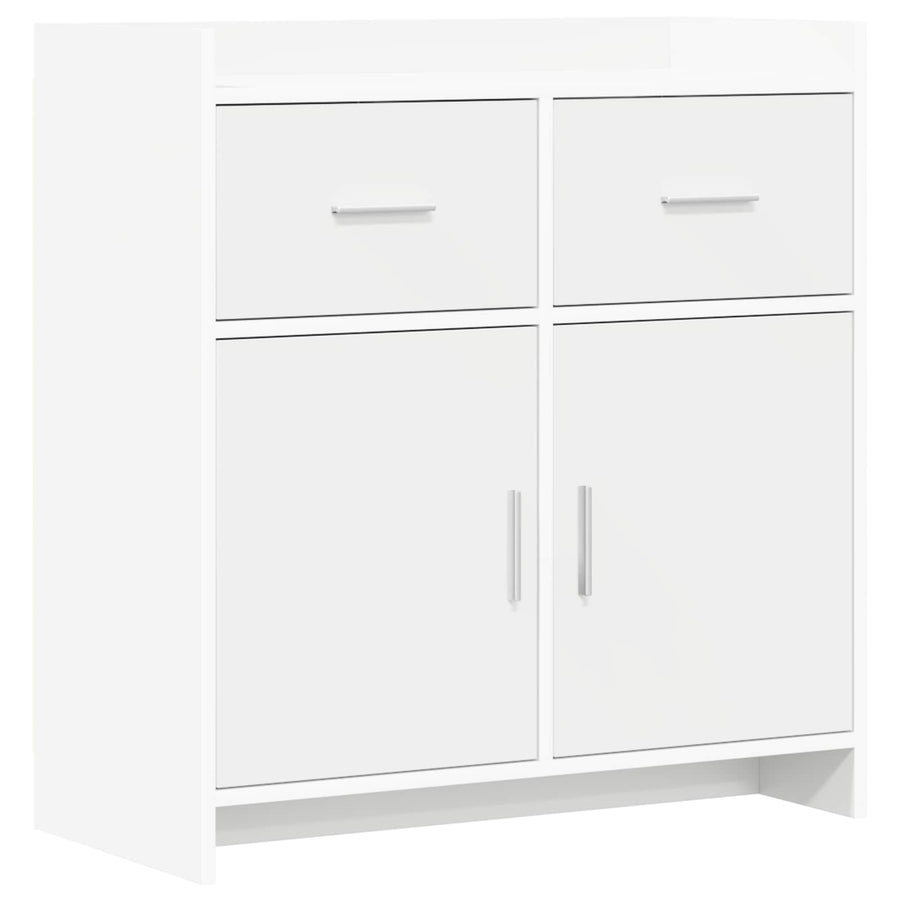 Dressoir Wit 75 x 36 x 80 cm Bewerkt hout