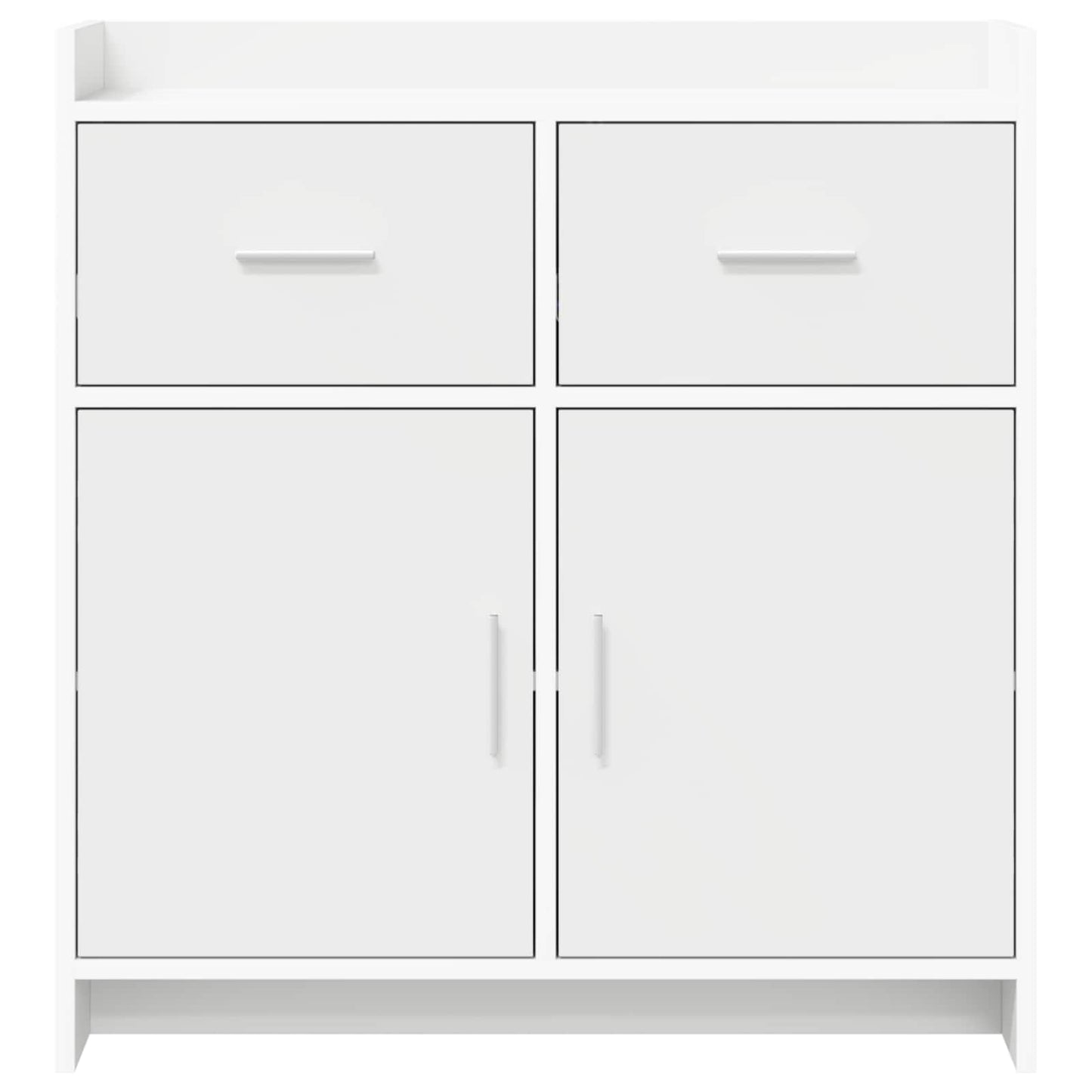 Dressoir Wit 75 x 36 x 80 cm Bewerkt hout