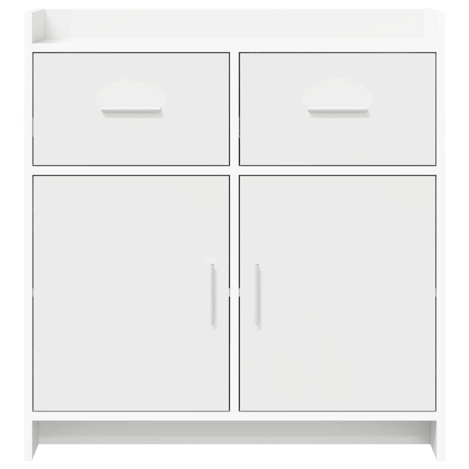Dressoir Wit 75 x 36 x 80 cm Bewerkt hout