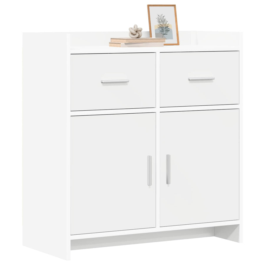 Dressoir Wit 75 x 36 x 80 cm Bewerkt hout
