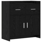 Dressoir 75x36x80 cm zwart eiken