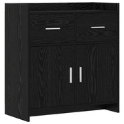 Dressoir 75x36x80 cm zwart eiken