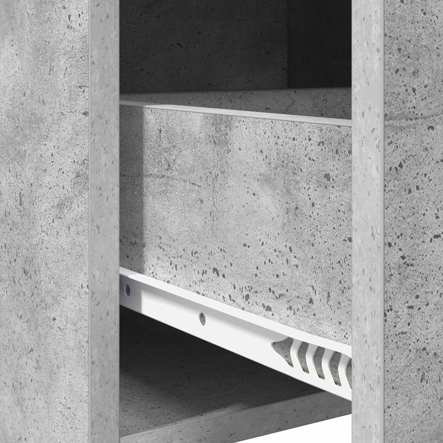 Dressoir Betongrijs 75 x 36 x 80 cm Bewerkt hout