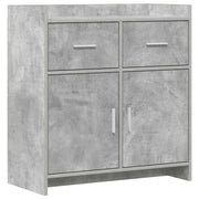 Dressoir 75x36x80 cm bewerkt hout betongrijs