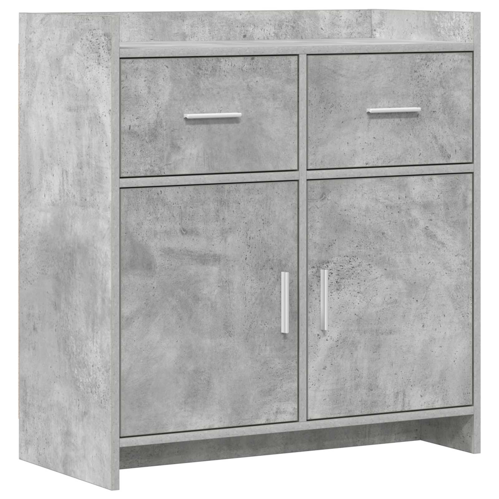 Dressoir Betongrijs 75 x 36 x 80 cm Bewerkt hout