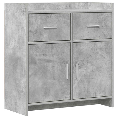 Dressoir Betongrijs 75 x 36 x 80 cm Bewerkt hout