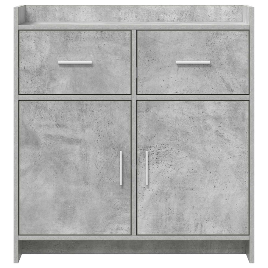 Dressoir Betongrijs 75 x 36 x 80 cm Bewerkt hout