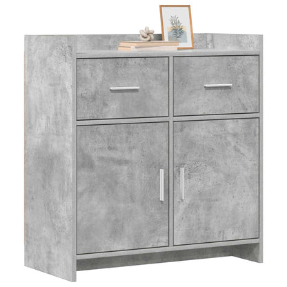 Dressoir Betongrijs 75 x 36 x 80 cm Bewerkt hout