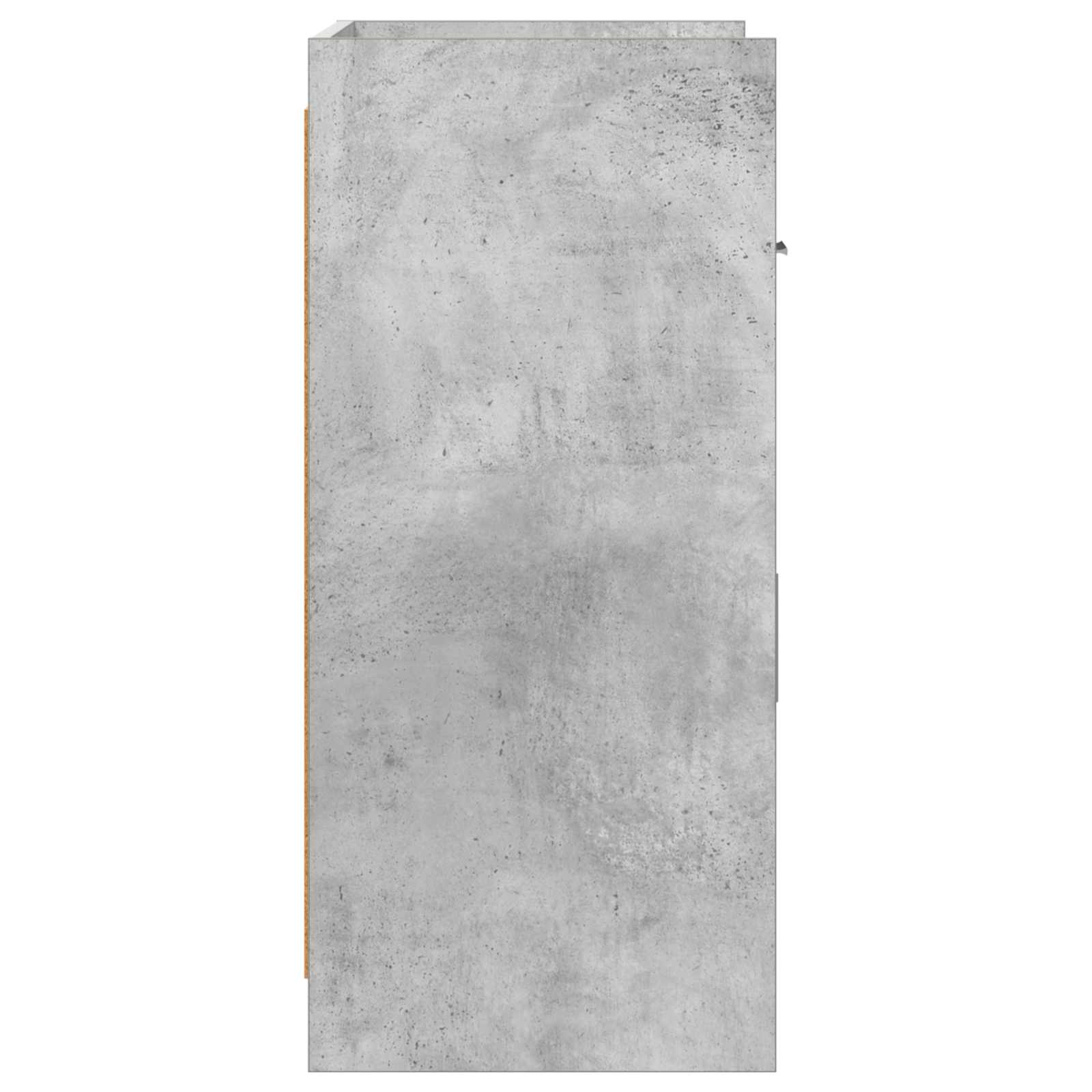 Dressoir Betongrijs 75 x 36 x 80 cm Bewerkt hout
