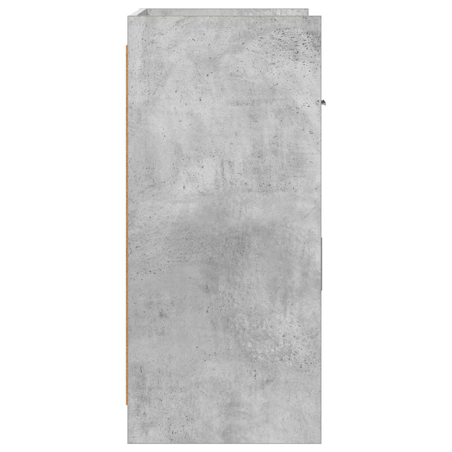 Dressoir Betongrijs 75 x 36 x 80 cm Bewerkt hout