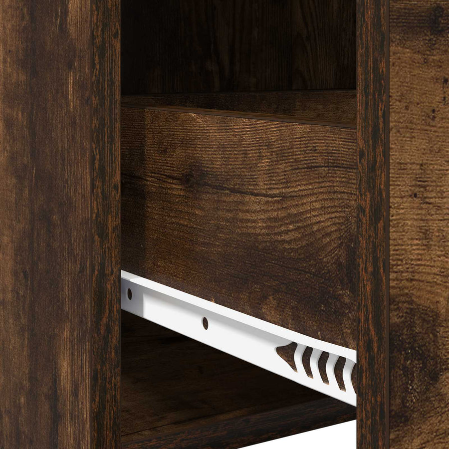 Dressoir Gerookt eiken 75 x 36 x 80 cm Bewerkt hout