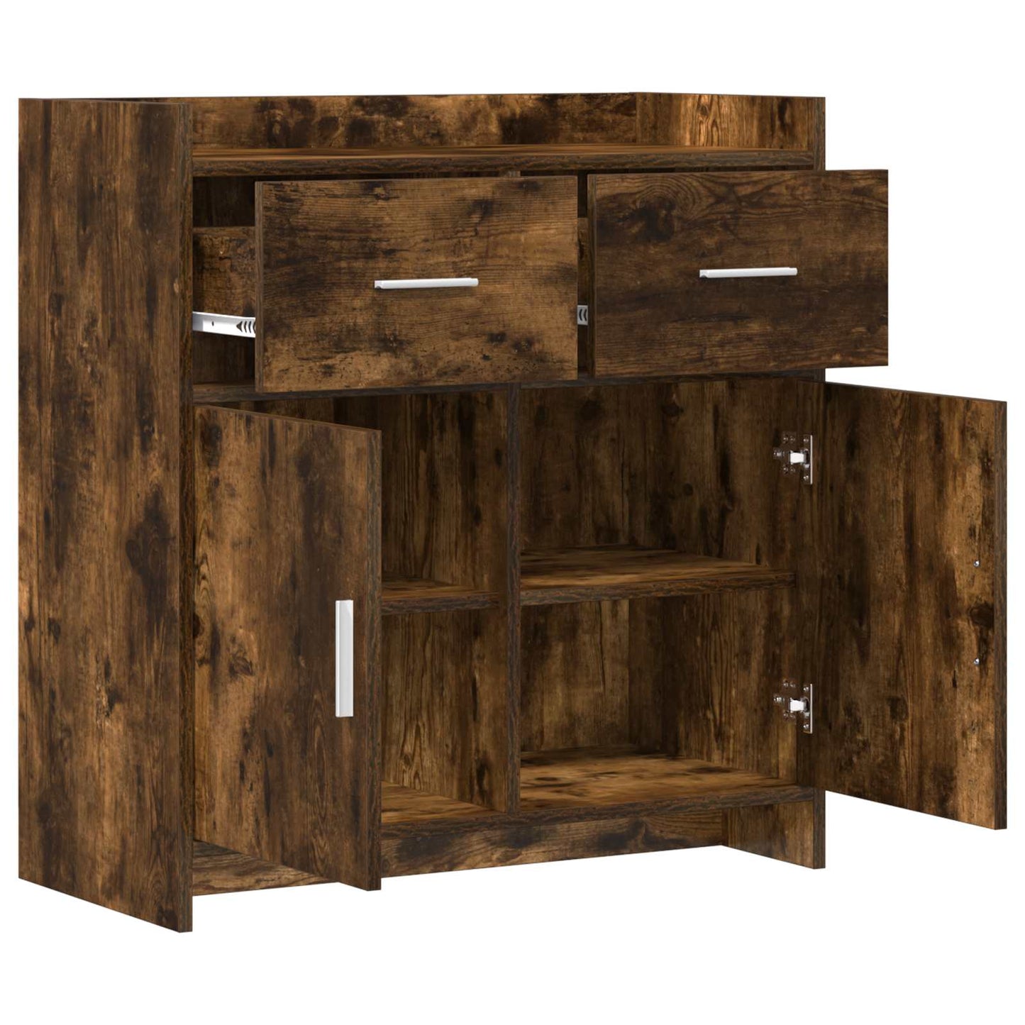 Dressoir Gerookt eiken 75 x 36 x 80 cm Bewerkt hout