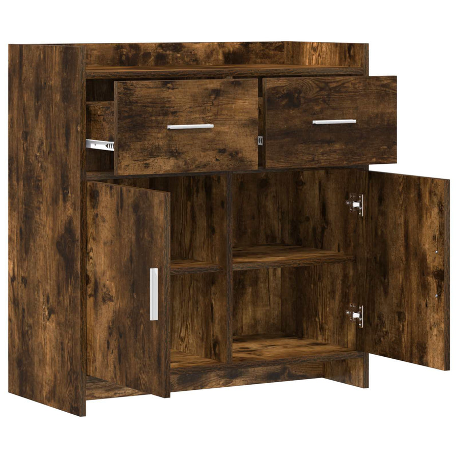 Dressoir Gerookt eiken 75 x 36 x 80 cm Bewerkt hout