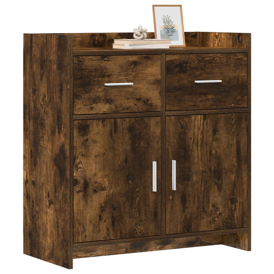 Dressoir Gerookt eiken 75 x 36 x 80 cm Bewerkt hout