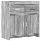 Dressoir grijs sonoma 75x36x80 cm bewerkt hout