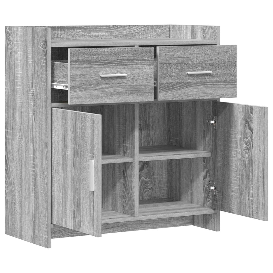 Dressoir Grijs Sonoma 75 x 36 x 80 cm Bewerkt hout