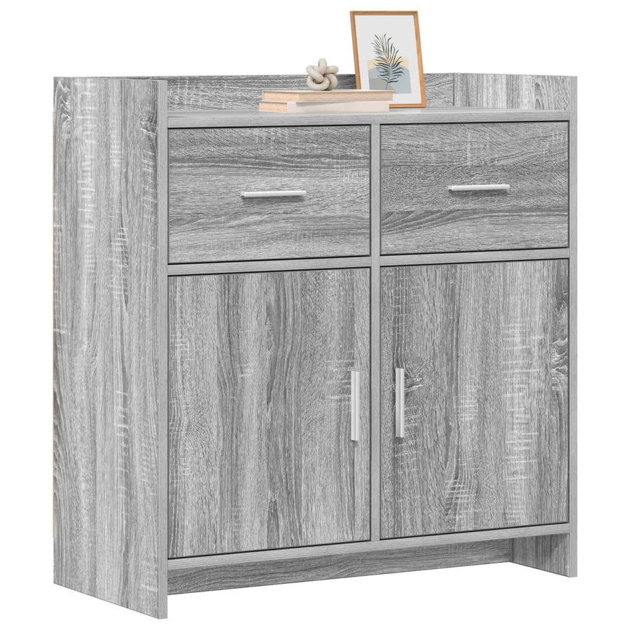 Dressoir Grijs Sonoma 75 x 36 x 80 cm Bewerkt hout