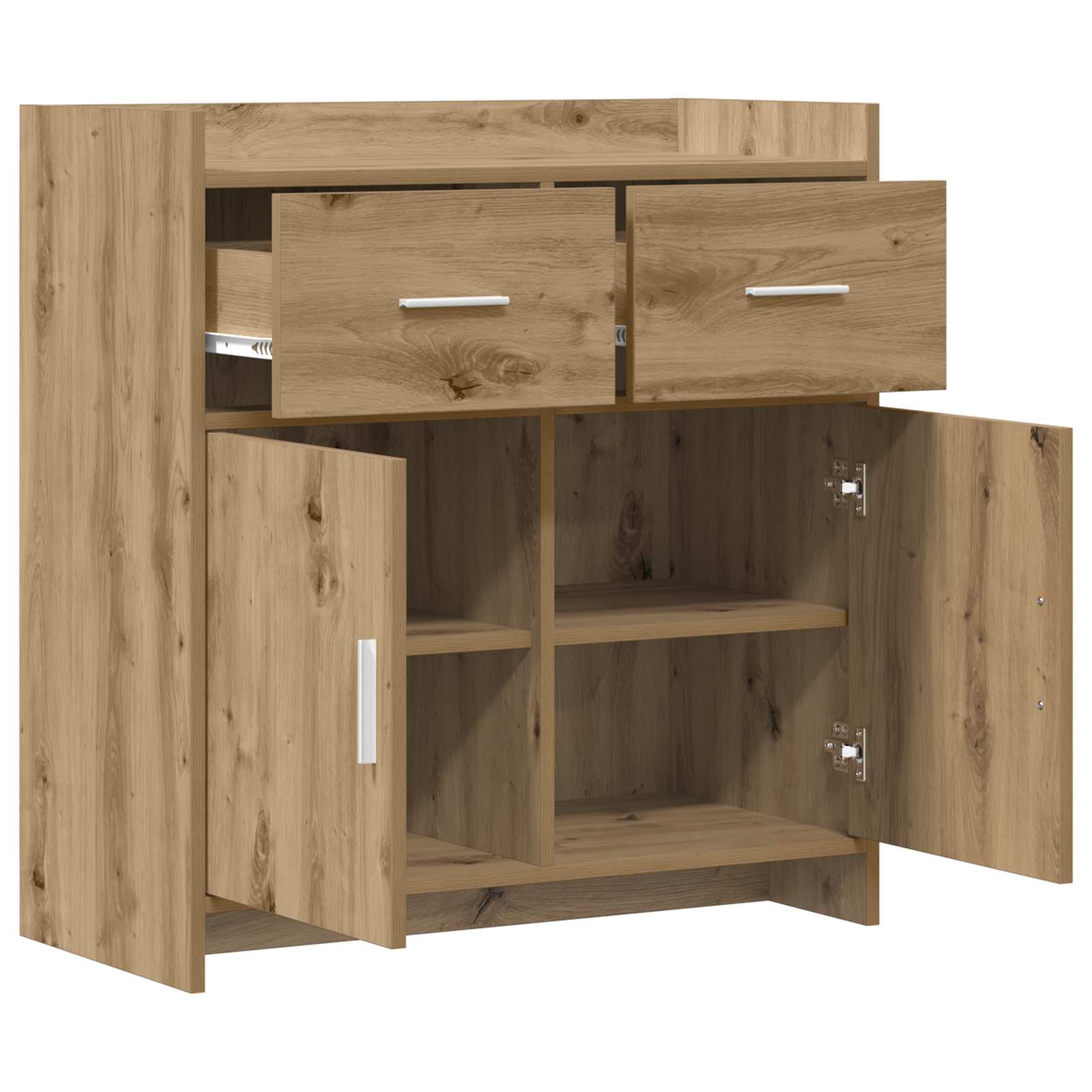 Dressoir Artisanaal eiken 75 x 36 x 80 cm Bewerkt hout