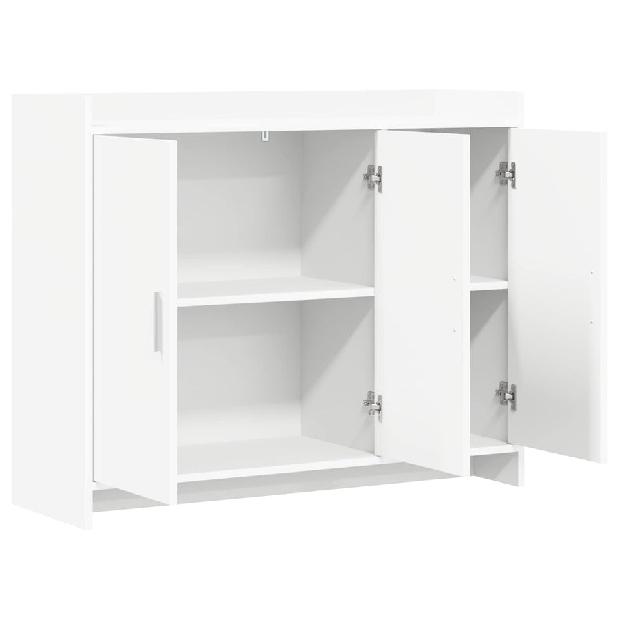 Dressoir Wit 98,5 x 33 x 80 cm Bewerkt hout