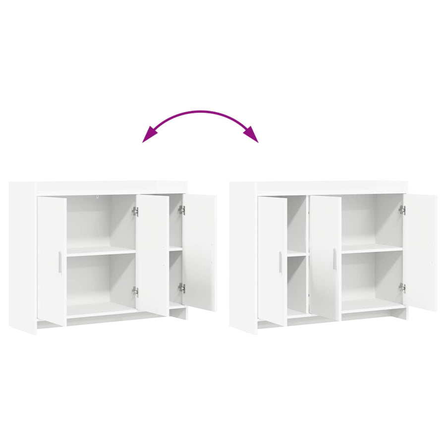 Dressoir Wit 98,5 x 33 x 80 cm Bewerkt hout