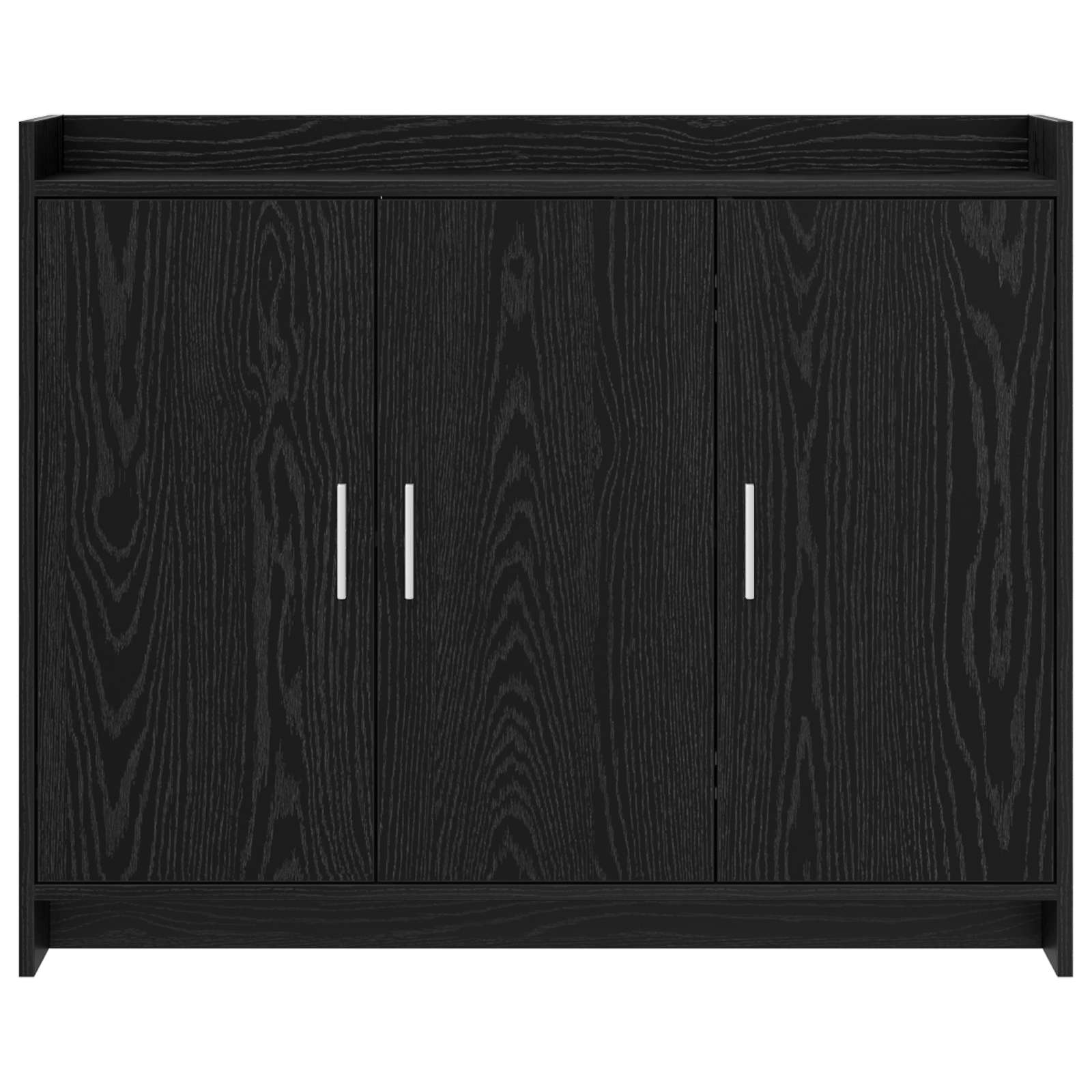 Dressoir Zwart eiken 98,5 x 33 x 80 cm Bewerkt hout