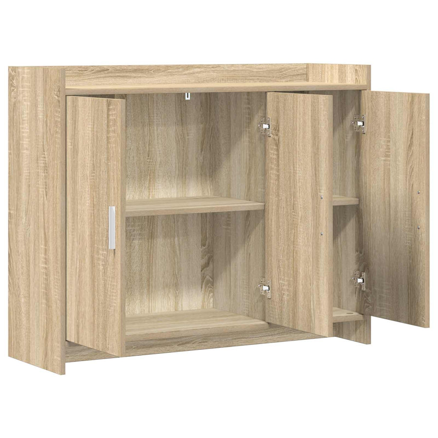 Dressoir Sonoma Eiken 98,5 x 33 x 80 cm Bewerkt hout