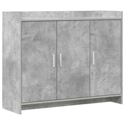 Dressoir 98,5x33x80 cm betongrijs bewerkt hout