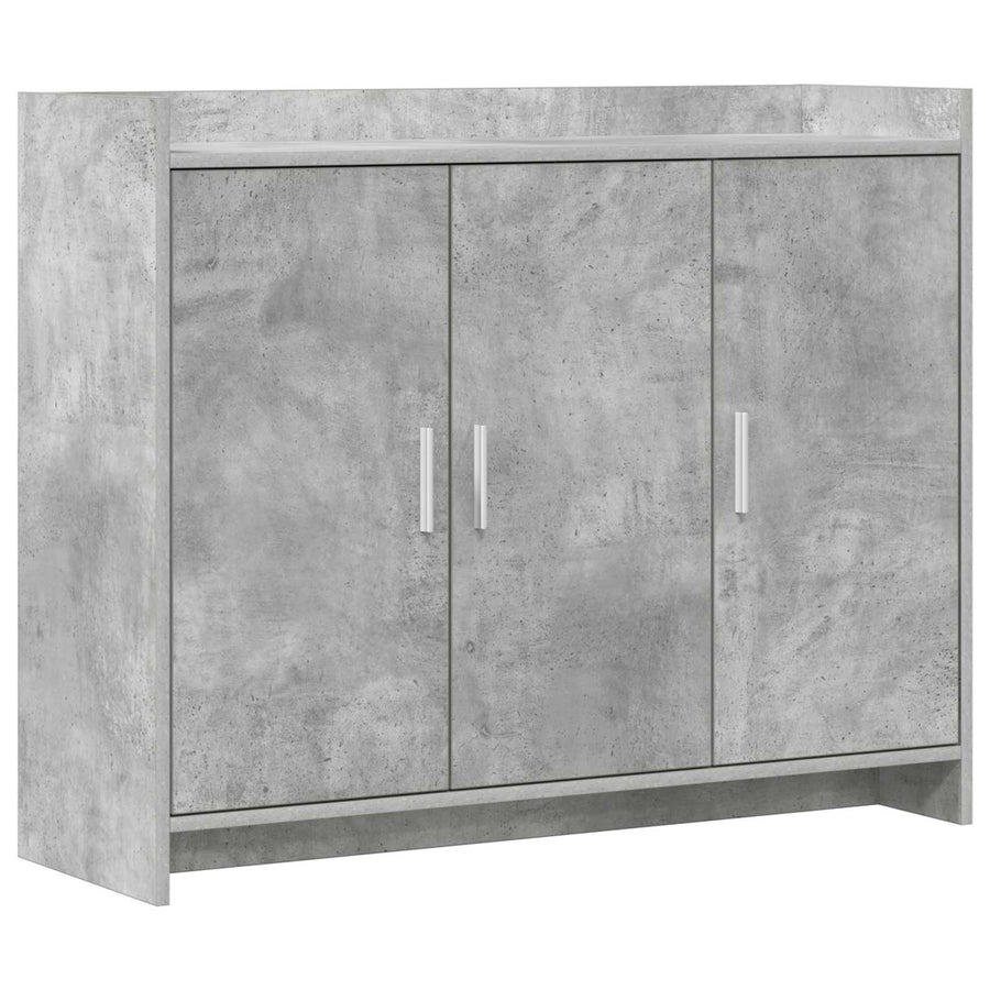 Dressoir Betongrijs 98,5 x 33 x 80 cm Bewerkt hout