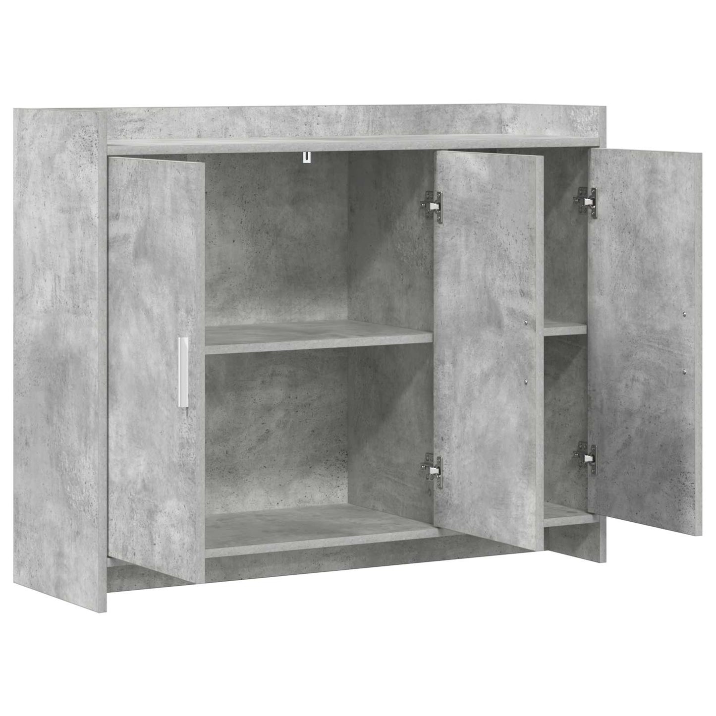 Dressoir Betongrijs 98,5 x 33 x 80 cm Bewerkt hout