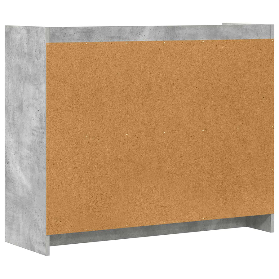 Dressoir Betongrijs 98,5 x 33 x 80 cm Bewerkt hout