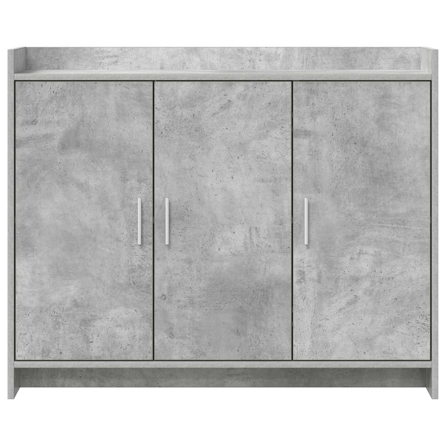 Dressoir Betongrijs 98,5 x 33 x 80 cm Bewerkt hout