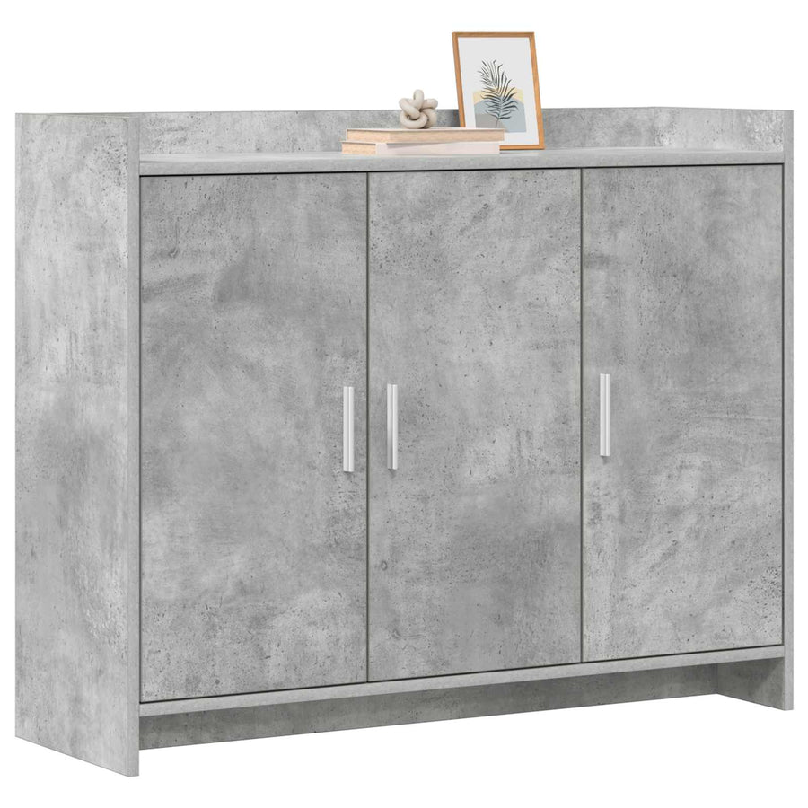 Dressoir Betongrijs 98,5 x 33 x 80 cm Bewerkt hout