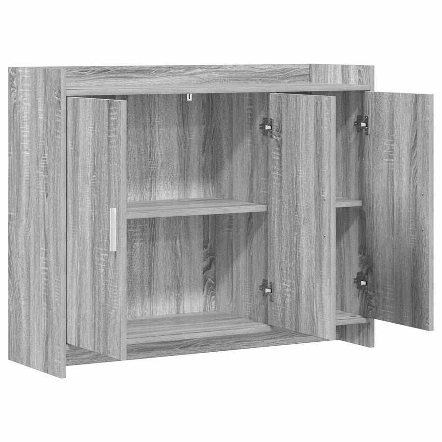 Dressoir Grijs Sonoma 98,5 x 33 x 80 cm Bewerkt hout