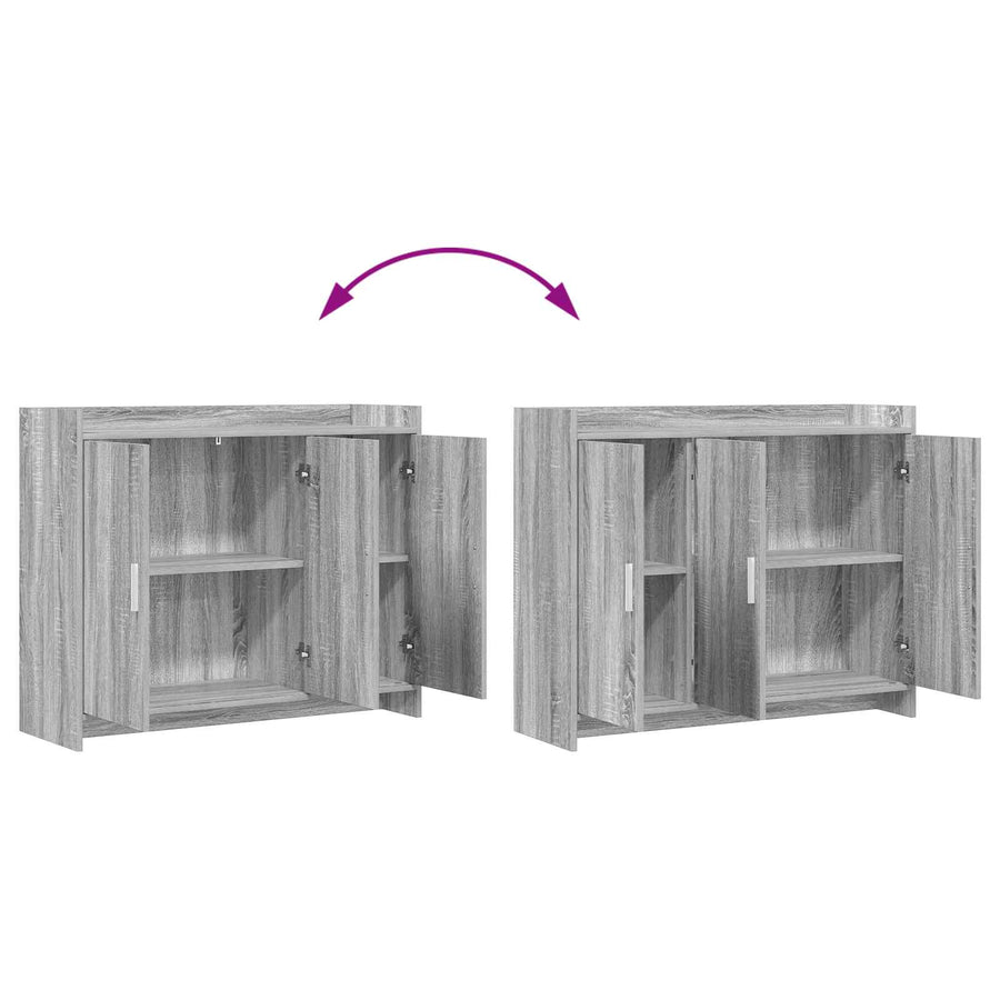 Dressoir Grijs Sonoma 98,5 x 33 x 80 cm Bewerkt hout