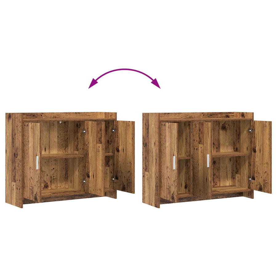 Dressoir Oud hout 98,5 x 33 x 80 cm Bewerkt hout
