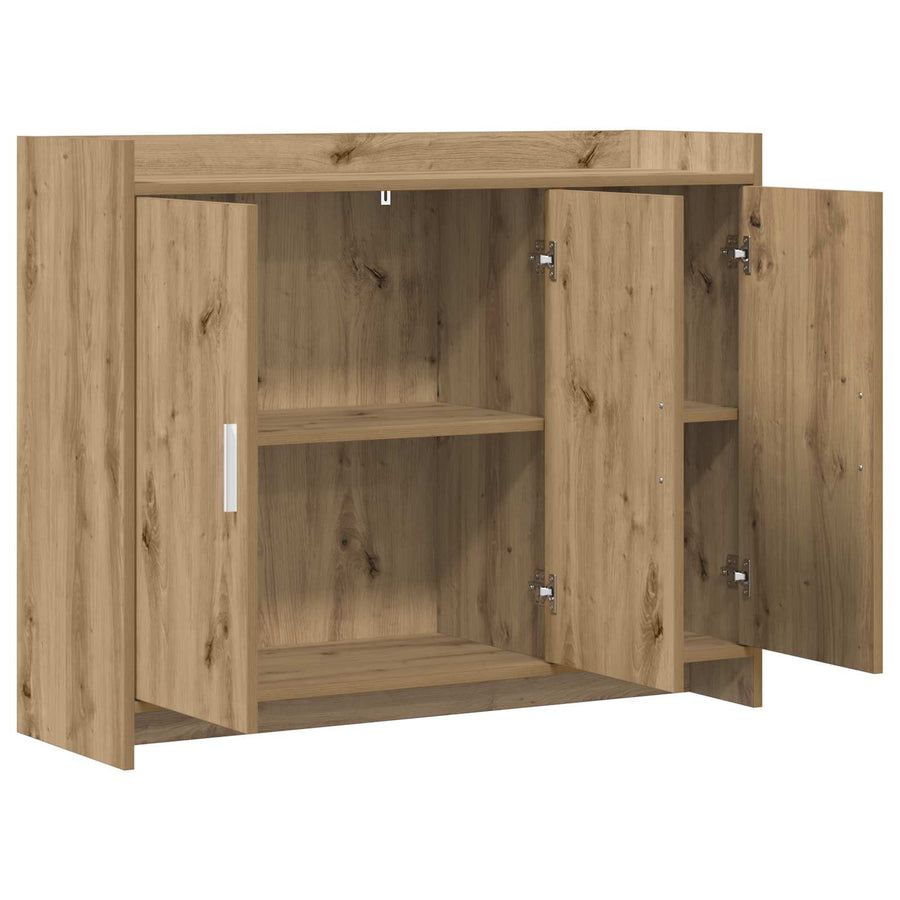 Dressoir Artisanaal eiken 98,5 x 33 x 80 cm Bewerkt hout