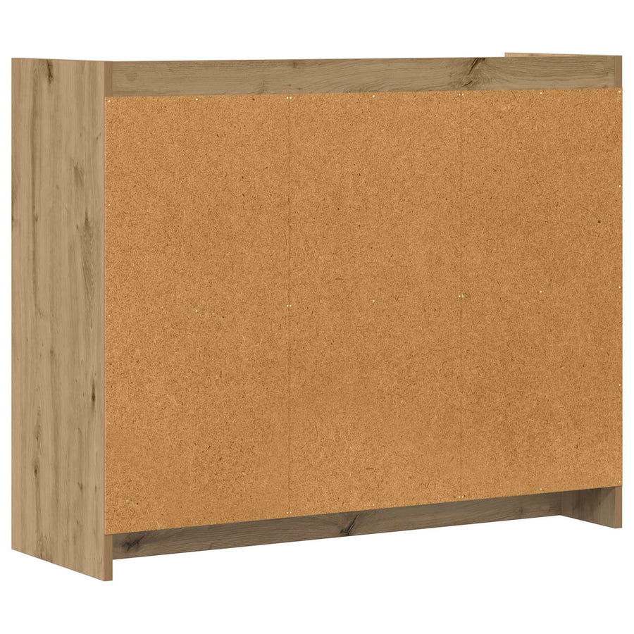 Dressoir Artisanaal eiken 98,5 x 33 x 80 cm Bewerkt hout