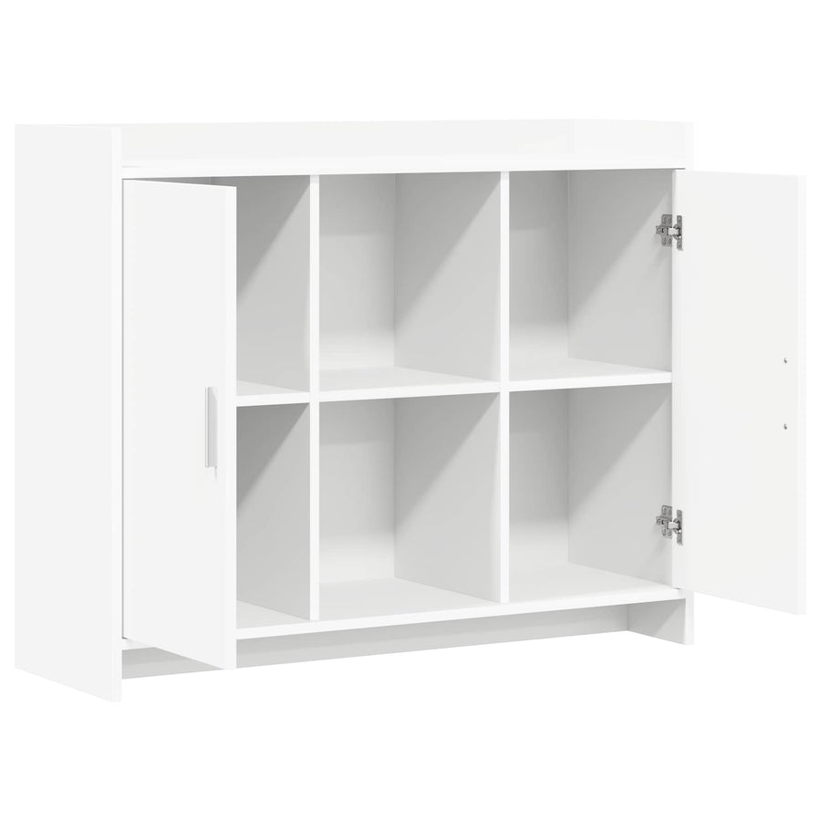 Dressoir Wit 98,5 x 33 x 80 cm Bewerkt hout