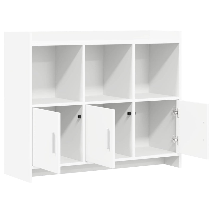 Dressoir Wit 98,5 x 33 x 80 cm Bewerkt hout
