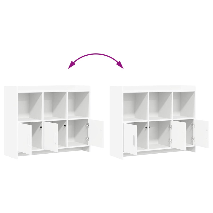 Dressoir Wit 98,5 x 33 x 80 cm Bewerkt hout