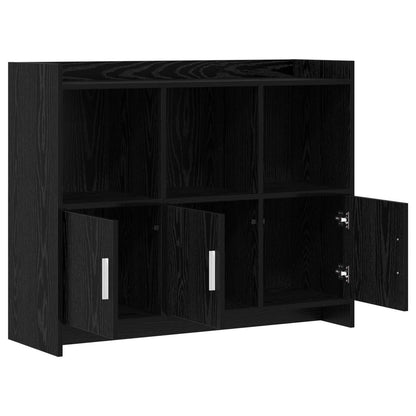 Dressoir Zwart eiken 98,5 x 33 x 80 cm Bewerkt hout