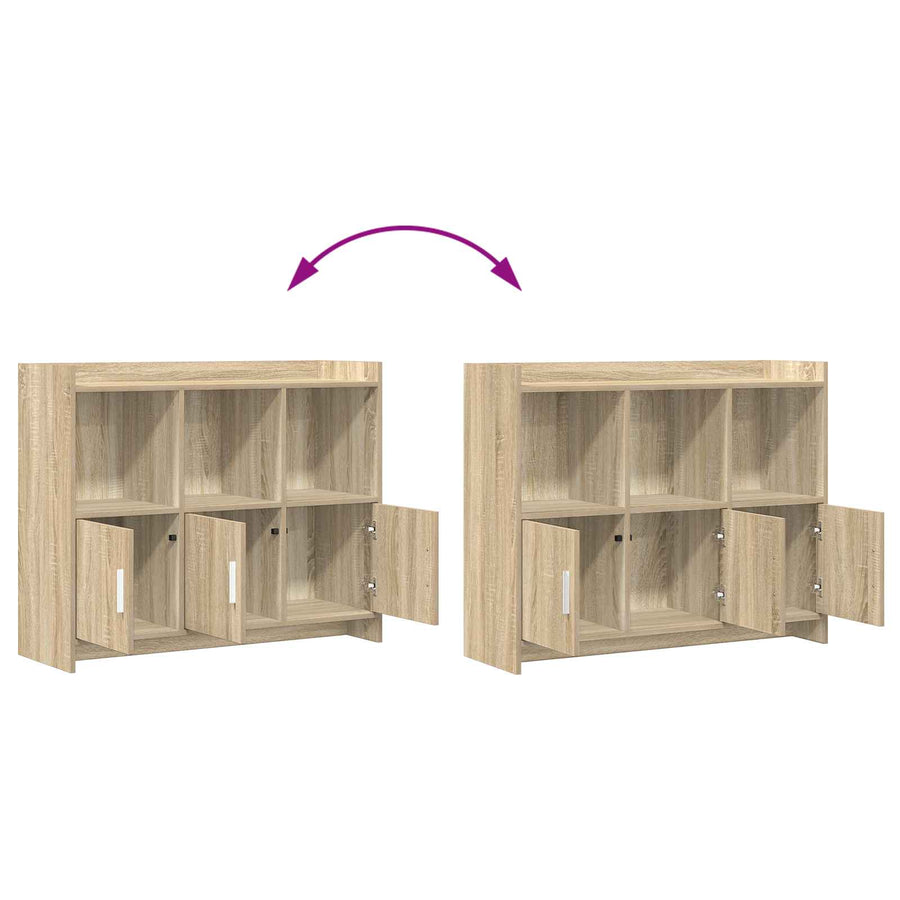 Dressoir Sonoma Eiken 98,5 x 33 x 80 cm Bewerkt hout