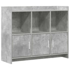 Dressoir 98,5x33x80 cm betongrijs bewerkt hout